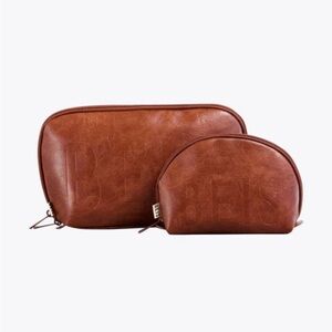 Beis Cosmetic Pouch 2 Piece Set - Maple (NWT)